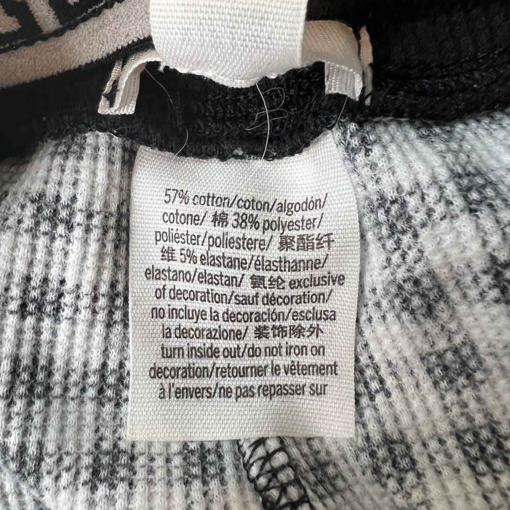 Victoria's Secret PINK Women's Sleep Short Small Black White Buffalo Plaid Check - Picture 8 of 9